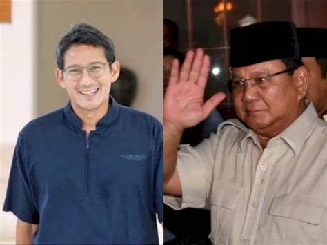 Sandiaga Uno Jadi Menparekraf, Prabowo Subianto Beri Ucapan Selamat ...