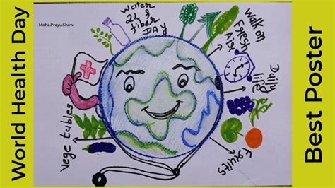 Best Poster Drawing on World Health Day 2022 | how to make world health ...