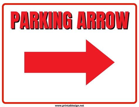 Parking Arrow Signs | FREE Download in 2022 | Arrow signs, Signs, Out ...