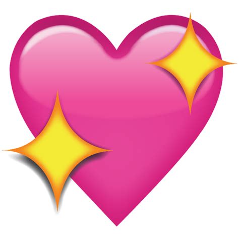 Download Sparkling Pink Heart Emoji Icon | Emoji Island