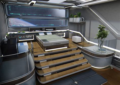 Star citizen, Spaceship interior, Sci fi bedroom