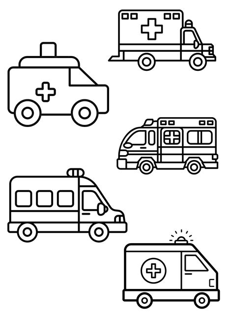 Ambulance Coloring Pages Printable for Free Download