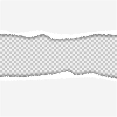 Torn paper, ripped edges isolated on transparent background. 3098690 ...