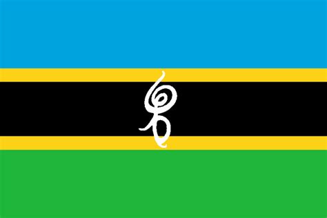 Swahili flag i made. Blue = the ocean, green = the land, black and ...