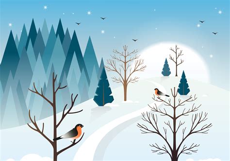 Vector Winter Landscape illustration 268210 Vector Art at Vecteezy