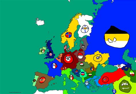 alternate map of europe with countryballs : r/countryballs_comics