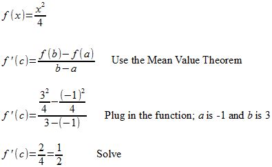 Mean Value Theorem