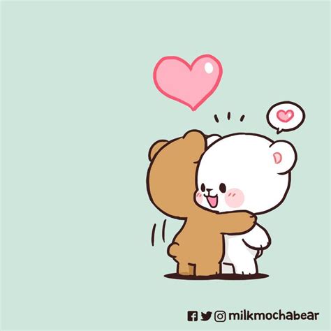 Milk & Mocha on Twitter | Cute bear drawings, Cute love cartoons, Cute ...