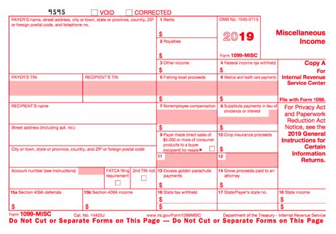 Printable 1099 Misc