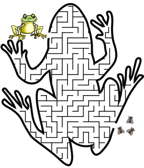 Kids-n-fun.com | Puzzels Maze Maze Frog