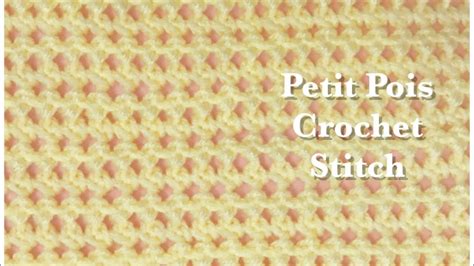 Fast and easy "Petit Pois" Crochet stitch for beginners #84 | Crochet ...