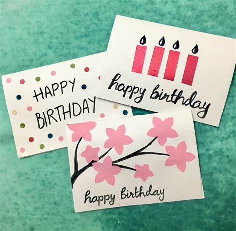 3 Easy, 5-Minute, DIY Birthday Greeting Cards | Holidappy