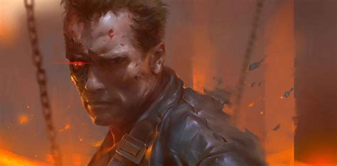 Arnold Schwarzenegger As Terminator Artwork Wallpaper,HD Movies ...