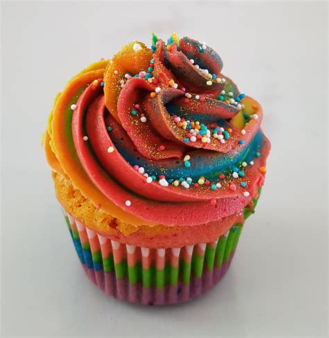 Rainbow Cupcake - 180 Degrees Catering & Confectionery