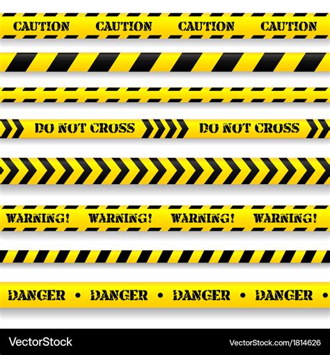 Set of caution tapes Royalty Free Vector Image