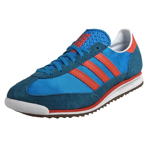 Adidas Originals SL72 Mens Classic Casual Vintage Retro Trainers Blue Aqua