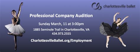 Charlottesville Ballet's Professional Company Audition for the 2018 ...