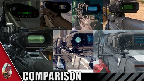 Halo 1-5 Sniper Rifle Comparison (All Halo Games Included) - YouTube