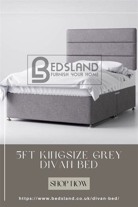 5FT Kingsize Grey Divan Bed | Divan bed, Grey divan bed, Bed