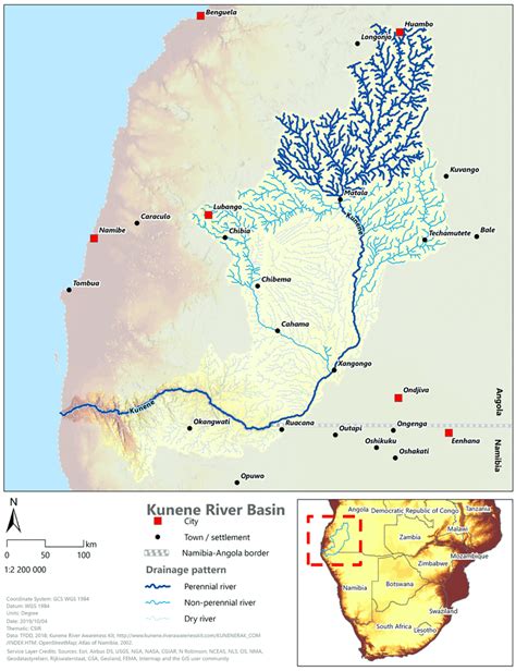 Detailed map of the Kunene River basin | Download Scientific Diagram