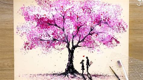 How To Draw Sakura Tree