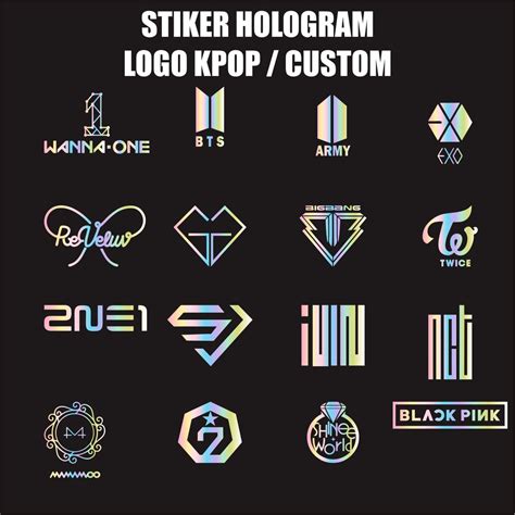 STIKER LOGO KPOP/ STIKER LOGO CUSTOM/ STIKER HOLOGRAM | Lazada Indonesia