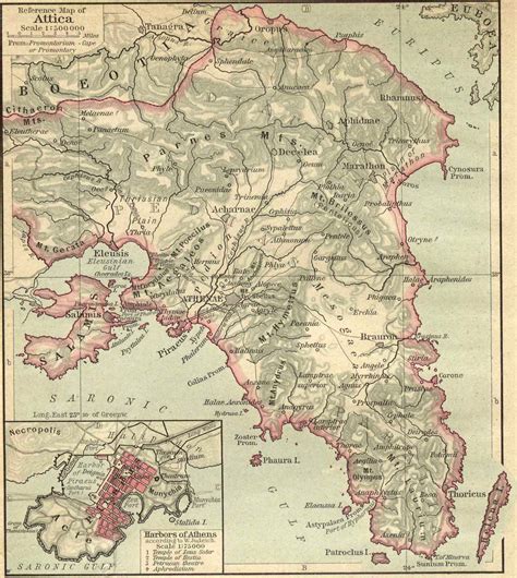 Map of Attica, Greece 480 BC