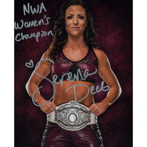 Serena Deeb NWA Title METALLIC 8 x 10 Promo - AUTOGRAPHED — Highspots.com