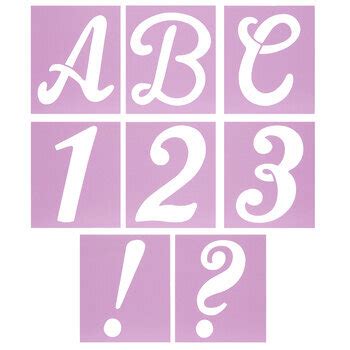 Cursive Uppercase Alphabet Stencils | Hobby Lobby | 642876