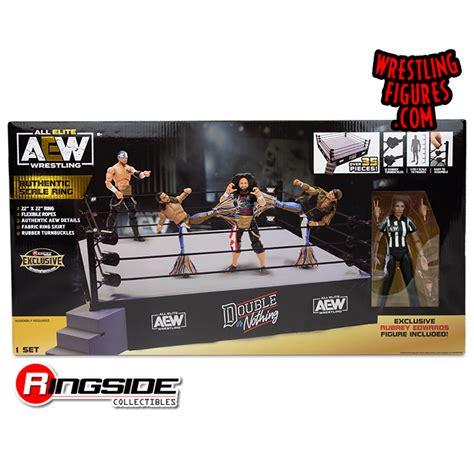 AEW Authentic Scale Ring Playset (w/ Aubrey Edwards) - Ringside ...