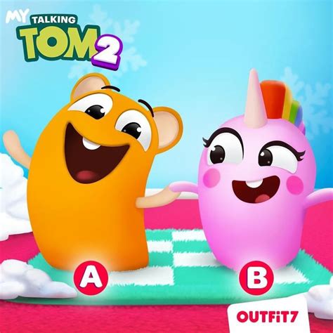 Who’s your favorite #MyTalkingTom2 pet?! Tell me 💛 for Squeak or 🦄 for ...