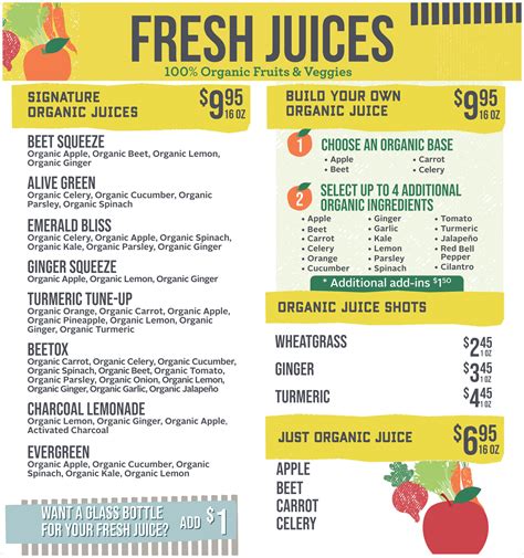 Juice Bar Menu – Jimbo's