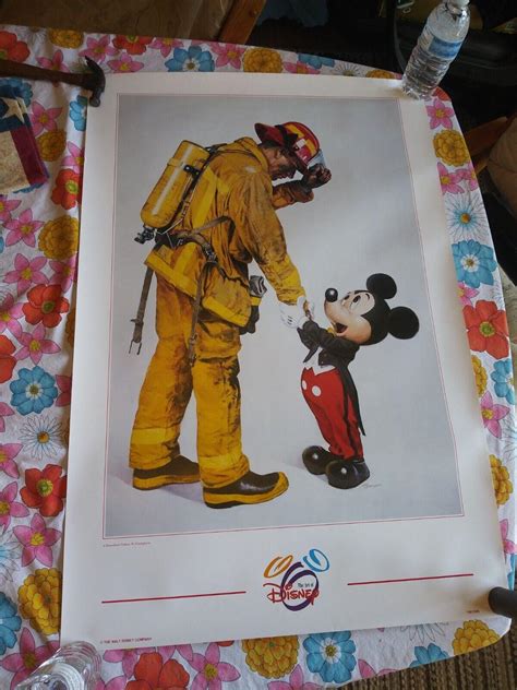 Mickey Mouse and Firefighter Poster - The Art of Disney 36x24 in ...