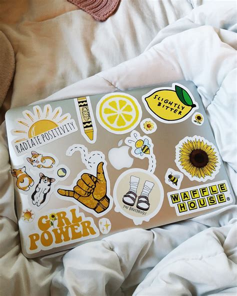 MadEDesigns Shop | Redbubble | Yellow aesthetic, Laptop stickers ...