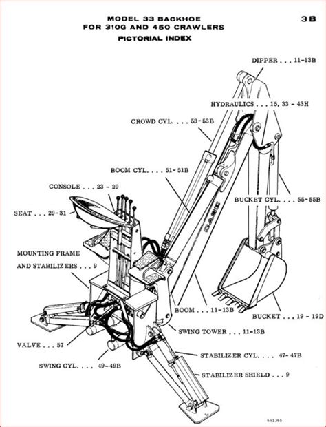 Case 33 Backhoe for 310G 450 Crawlers parts Catalog