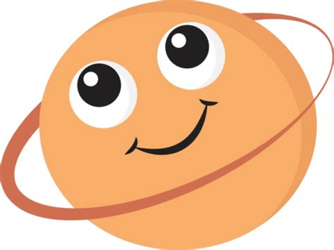 Illustration Of A Colorful Smiling Saturn Emoji In Vector Format Vector ...