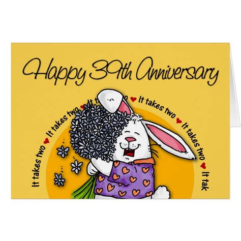 Wedding - Happy 39th Anniversary Card | Zazzle