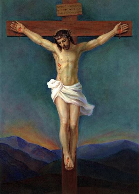 Jesus Christ On The Cross - Crucifixion Painting by Svitozar Nenyuk