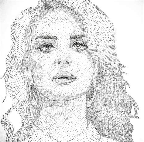 Elegant Stippling Portrait Illustration