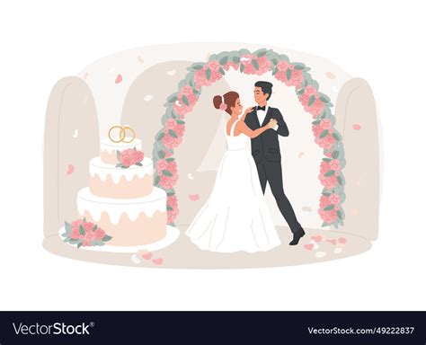 Wedding party isolated concept Royalty Free Vector Image