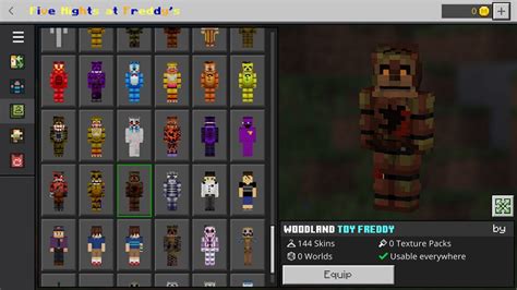 FNAF Skin Pack - MCPE AddOns - Aadhu.com