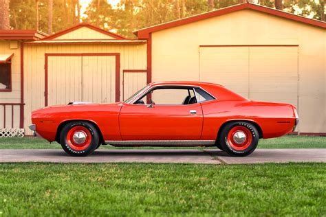 1970, Plymouth, Hemi, Cuda, Muscle, Classic, Old, Retro, Red, Usa ...