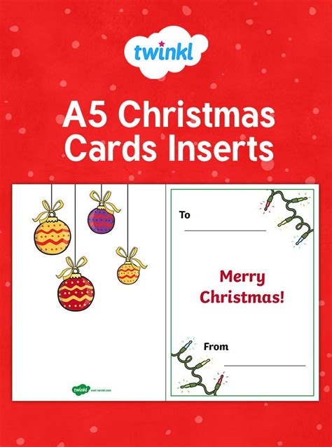 Printable Christmas Cards Inserts. Use this editable resource for ...