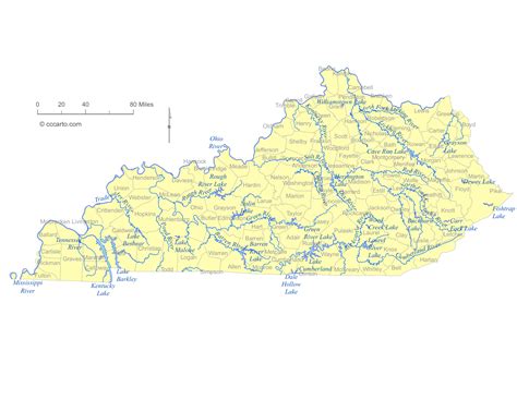 Map Of Lakes In Kentucky - Florida Gulf Map