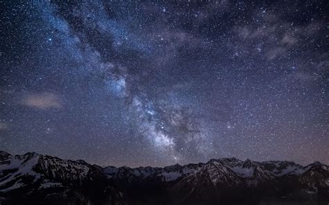 2560x1440 Mountains Night Sky 1440P Resolution HD 4k Wallpapers, Images ...