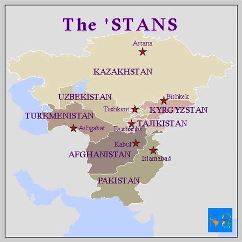 mapsrfun: Here are the 7 countries that end in ‘stan. Stan is Persian ...