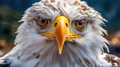 Premium AI Image | a close up of a bald eagle's beak and beak