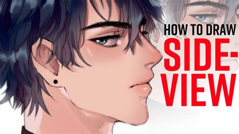 How to Draw SIDE VIEW Anime Face (MALE) - YouTube