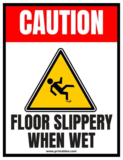 46+Slippery When Wet Signs | Download FREE Printable PDFs