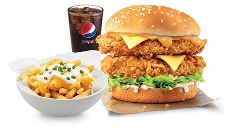 Get Cheesier with the Cheesy Zinger Stacker Meal!